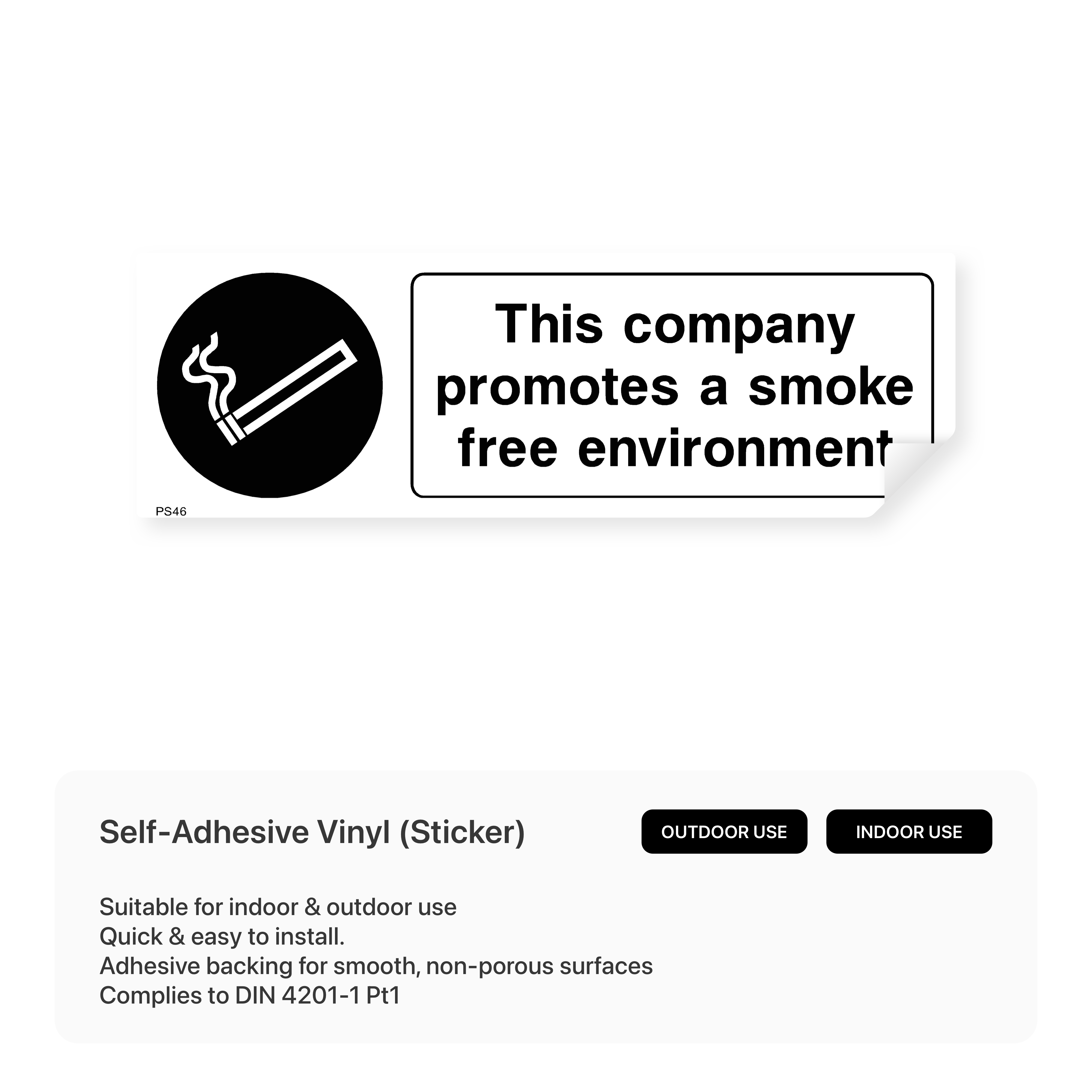 Smoke-Free Environment Sign