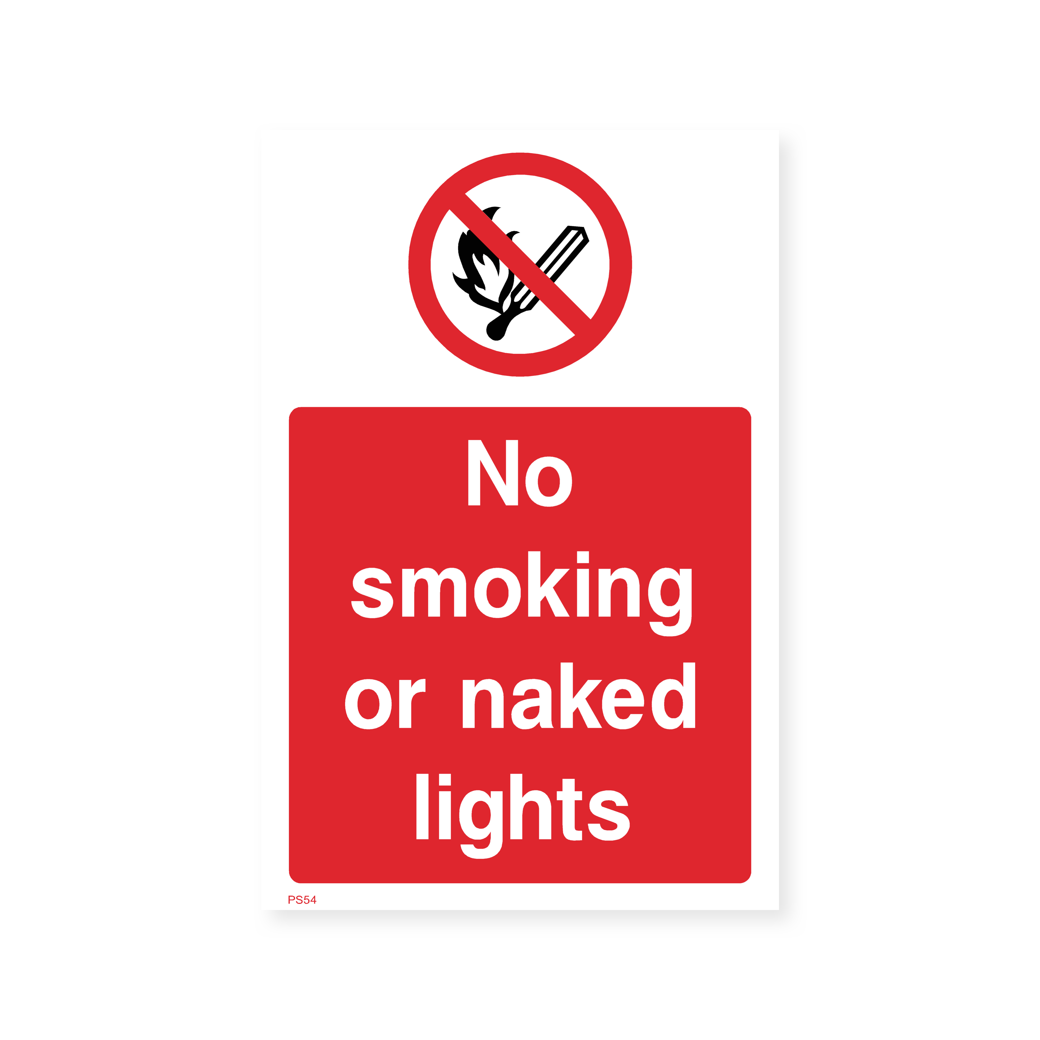 No Smoking Or Naked Lights Safety Sign – Safety Signs & Stickers