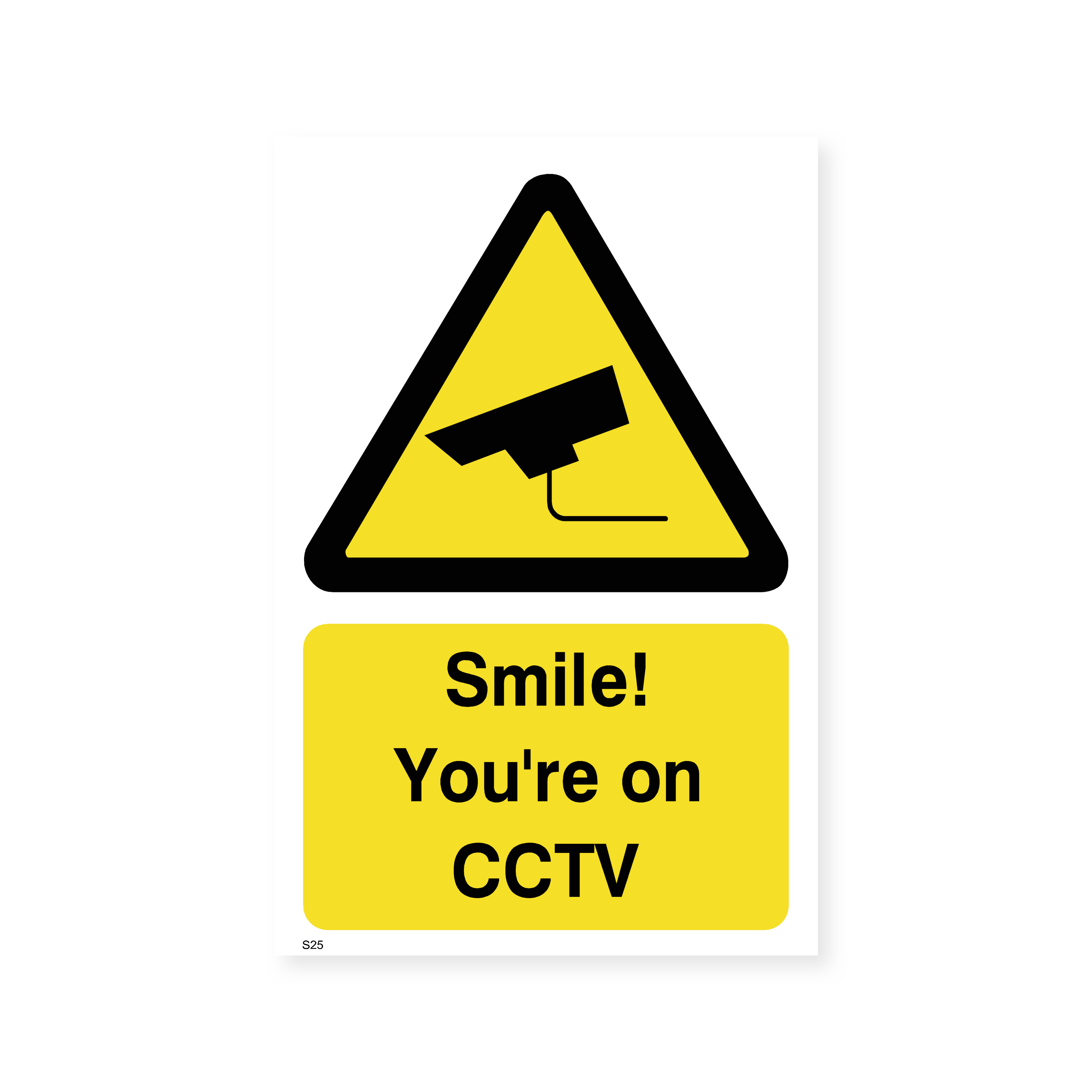 2 Pack 'Smile You're On Camera' Stickers – CCTV Security Warning Decals, Waterproof