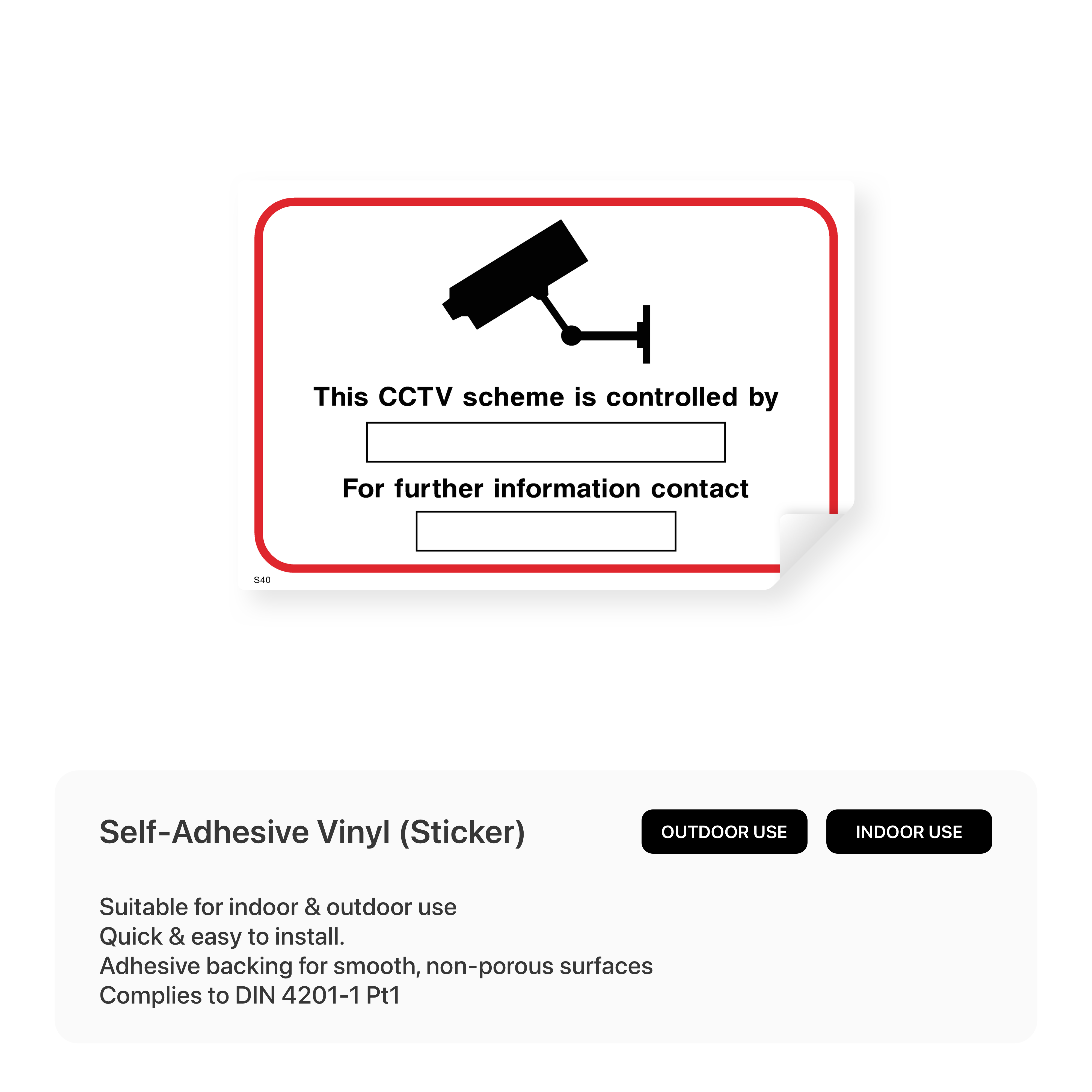 CCTV scheme information sign