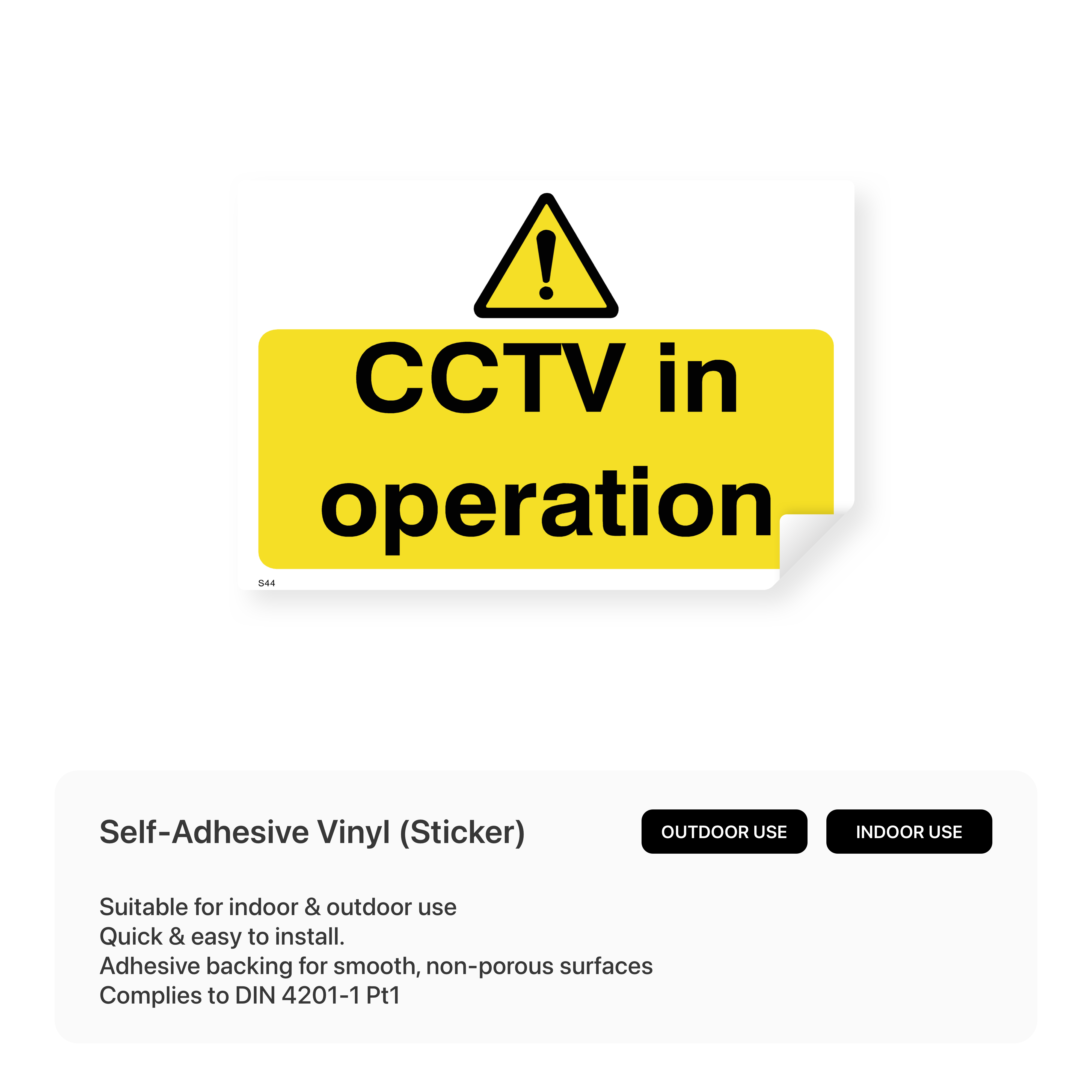 CCTV in operation sign