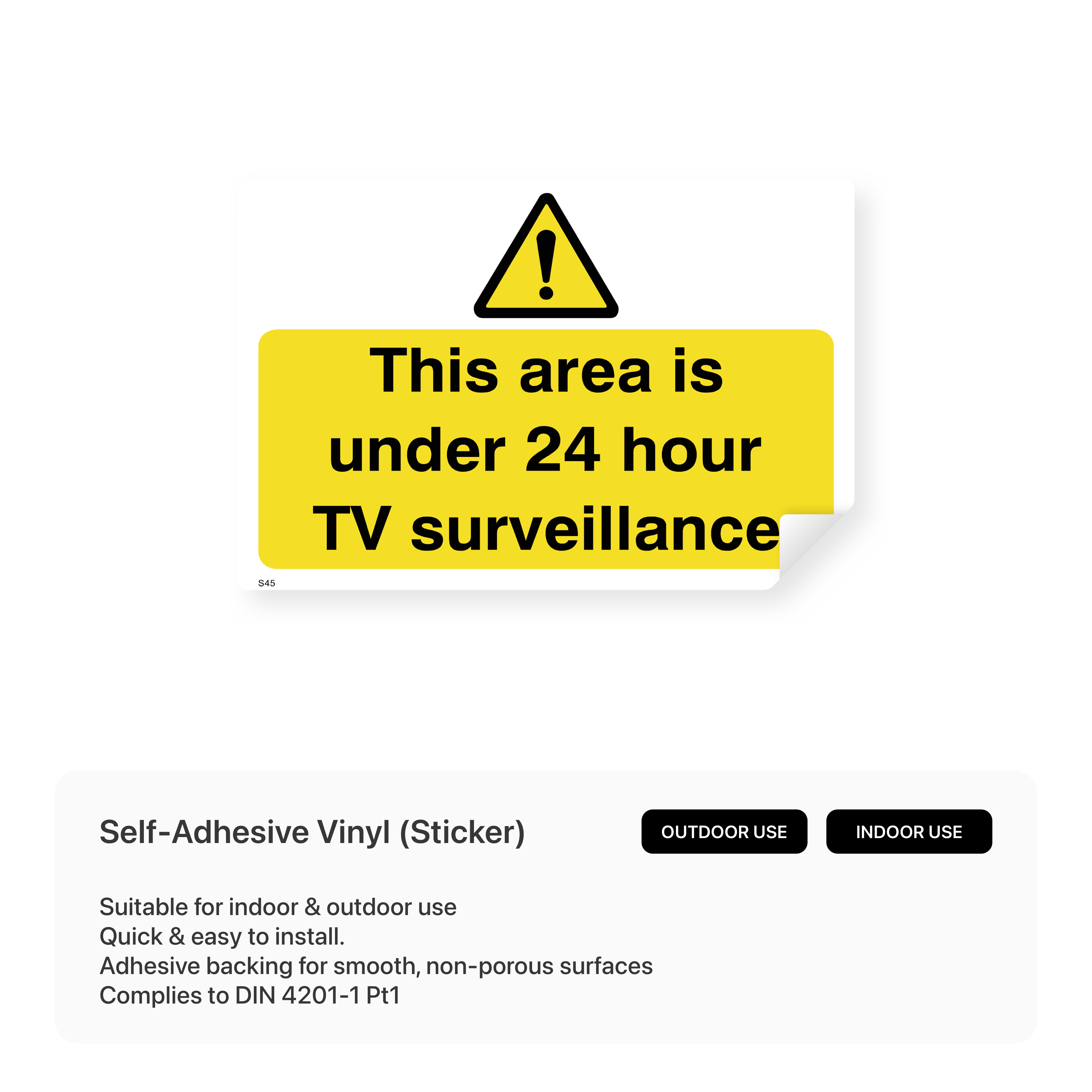 24-hour CCTV surveillance sign