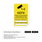 CCTV Images Monitored Sign (Portrait)