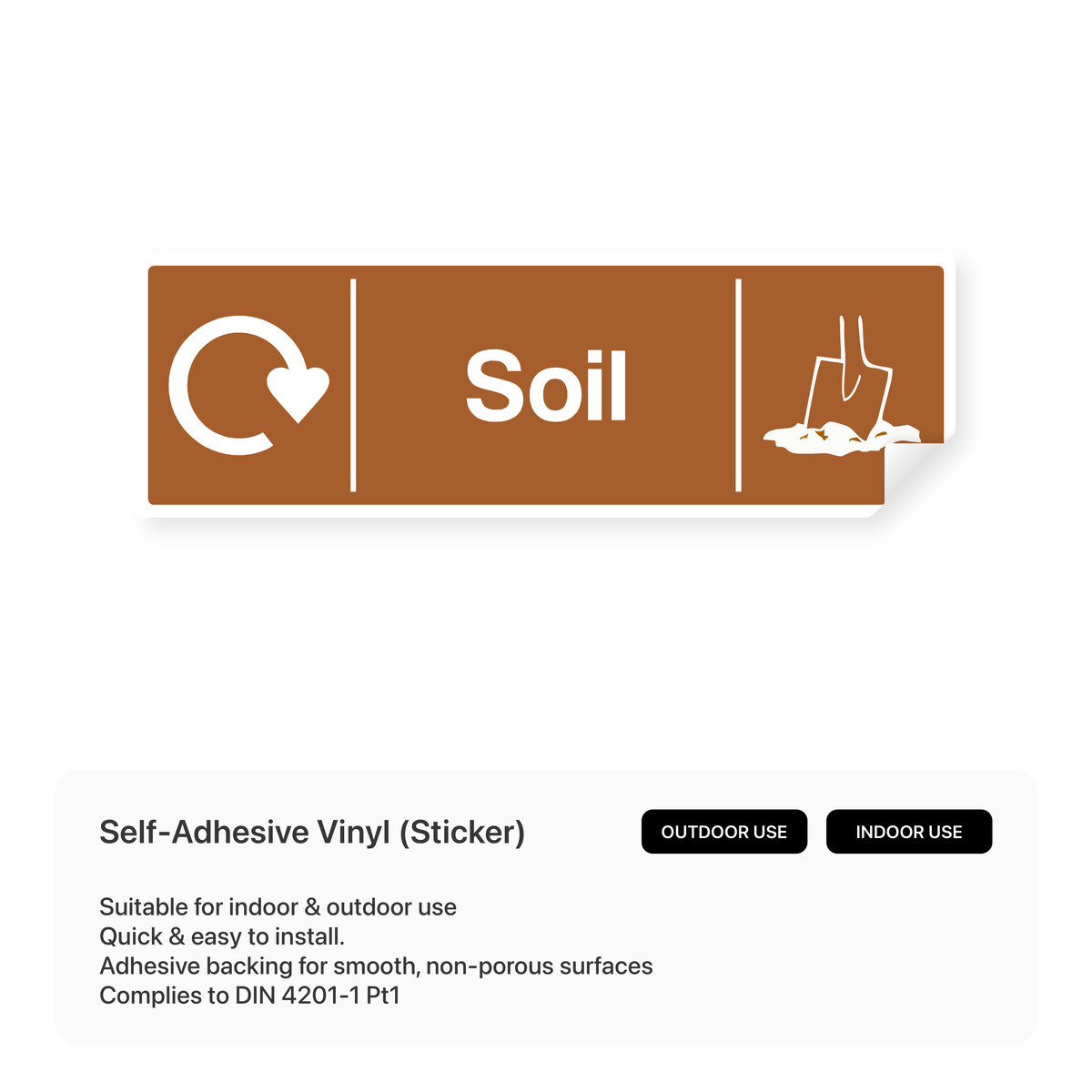 Soil Label Sticker Soil Recycling - Safety Sign – Safety Signs & Stickers