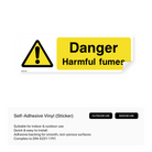 Harmful fumes danger sign