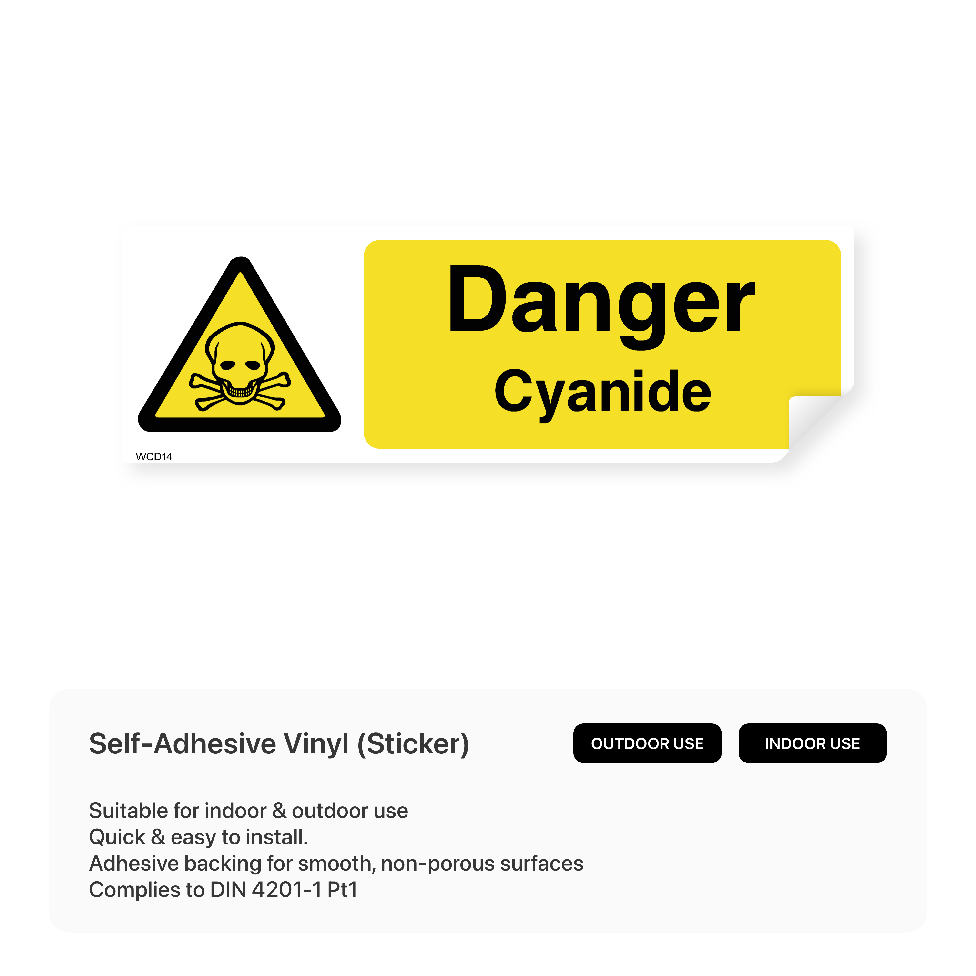 Cyanide danger sign