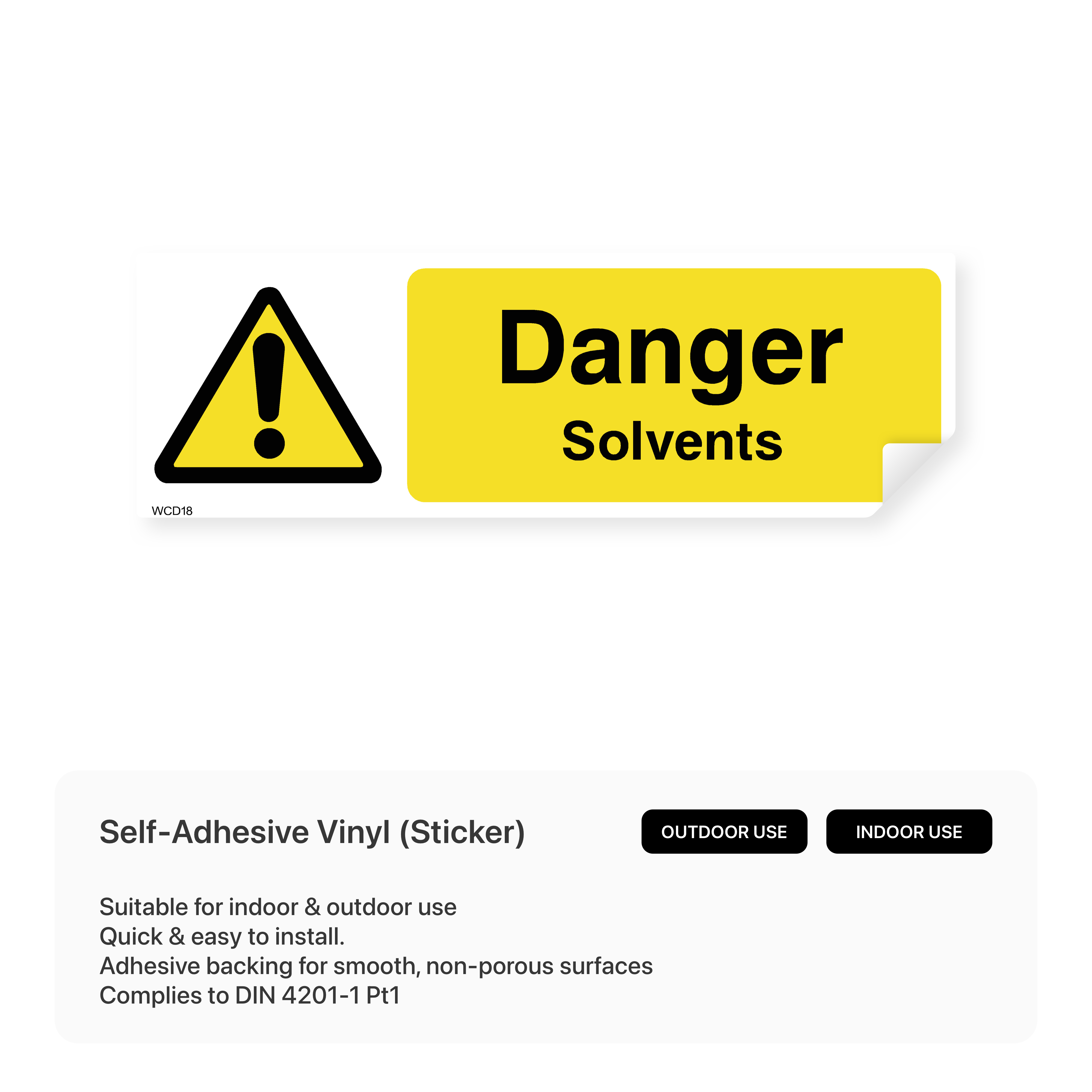 Solvents danger sign