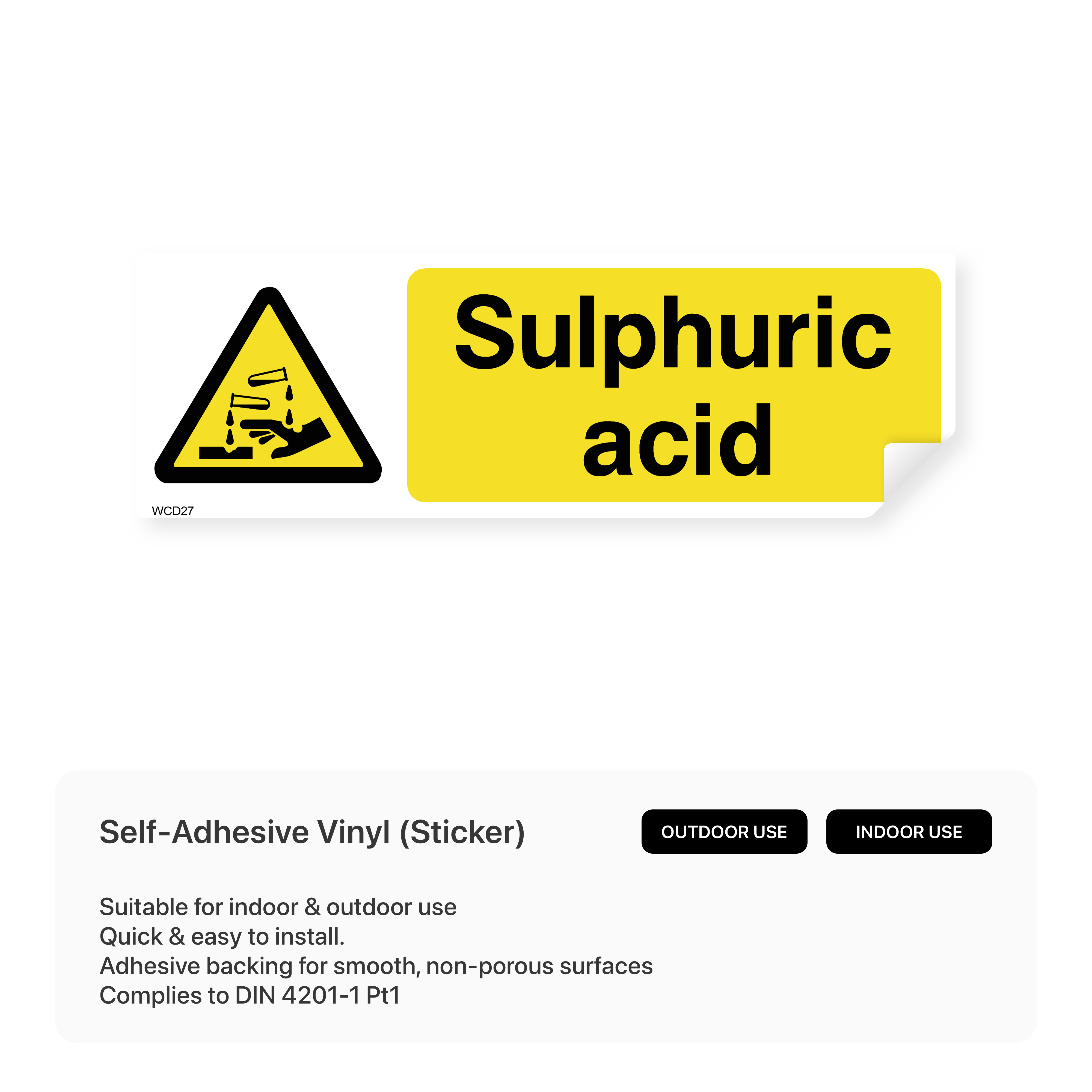 Sulphuric acid sign