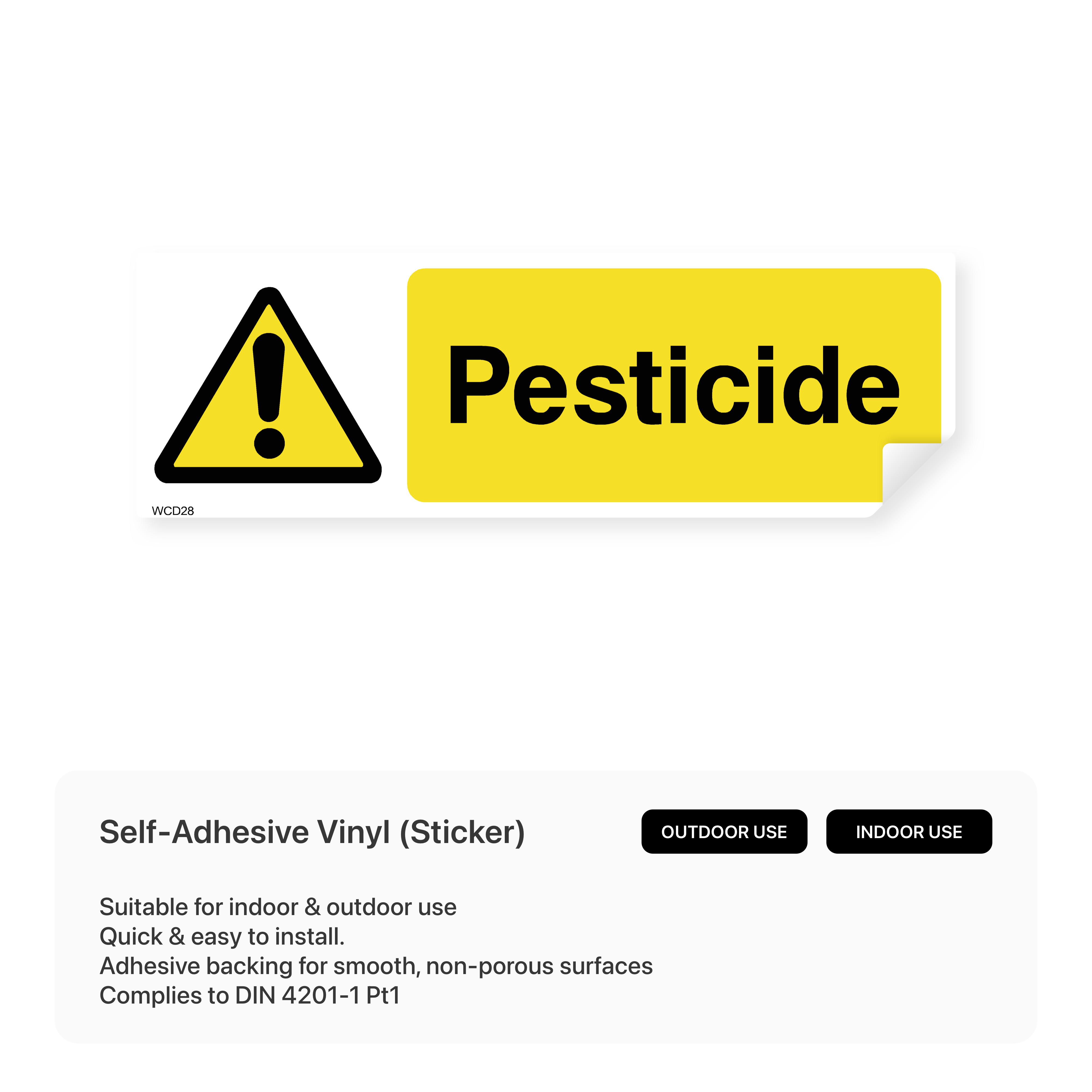 Pesticide sign