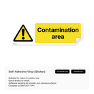 Contamination area sign