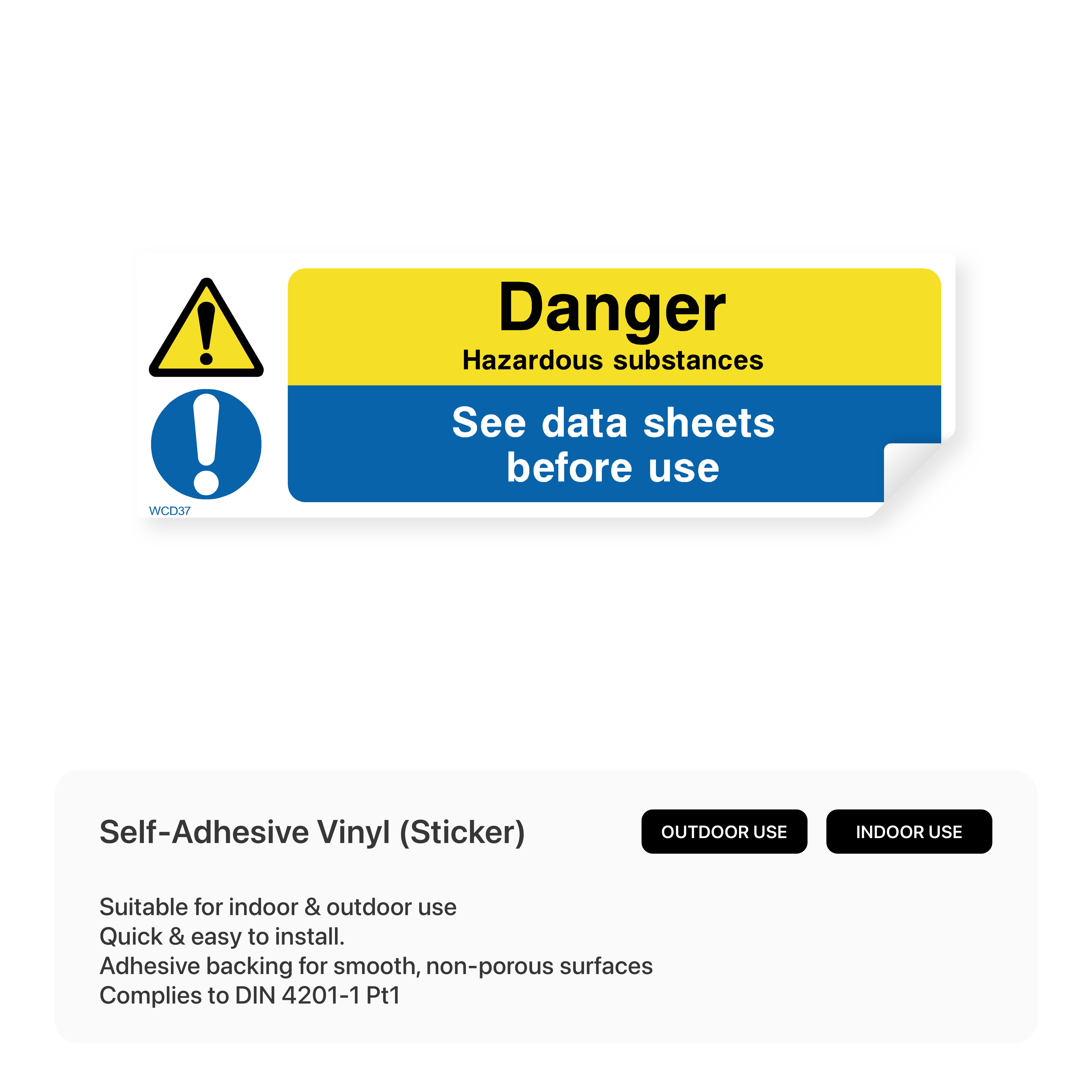 Hazardous substances danger sign