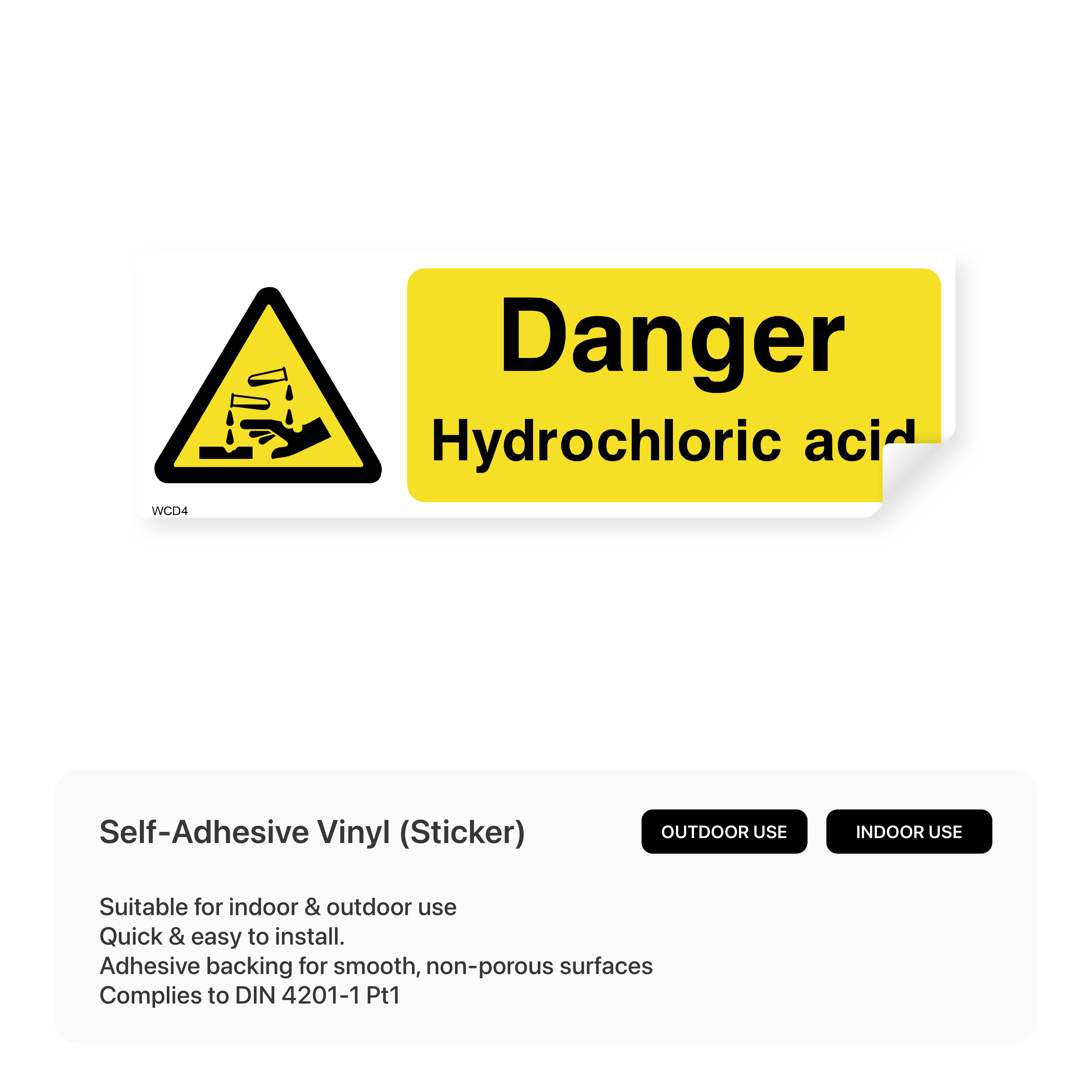 Hydrochloric acid sign