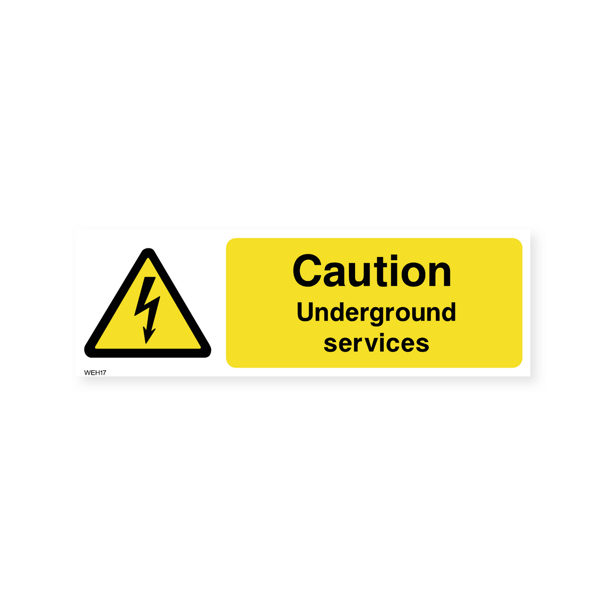 Caution Underground Services Sign – Safety Signs & Stickers