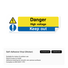 High voltage keep out sign