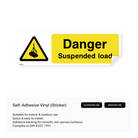 Danger suspended load sign