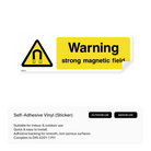 Warning strong magnetic field sign