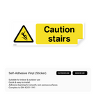 Caution stairs sign