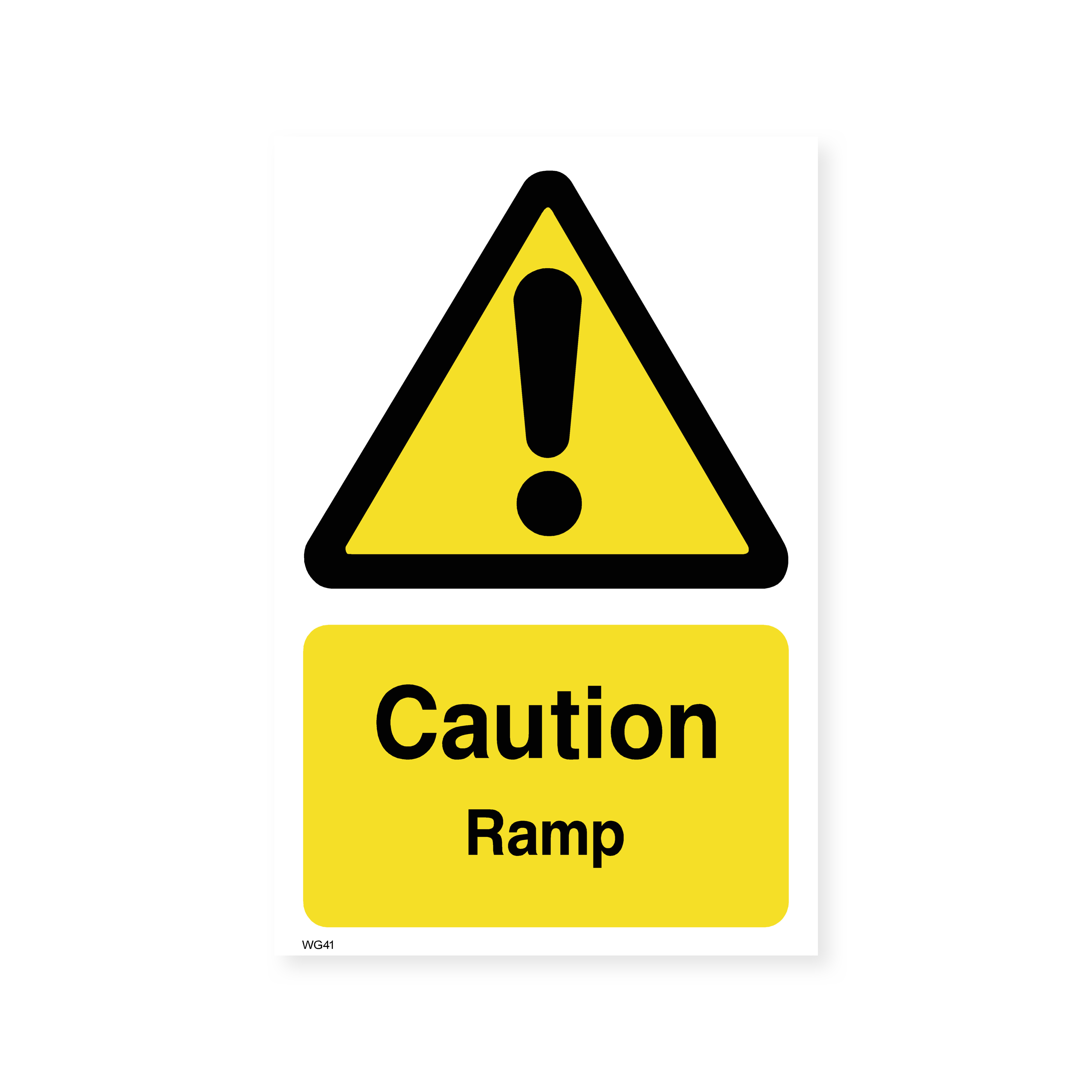 Slipping Ramp Sign Caution Ramp Sign - Prevent Slips and Falls – Safety Signs & Stickers