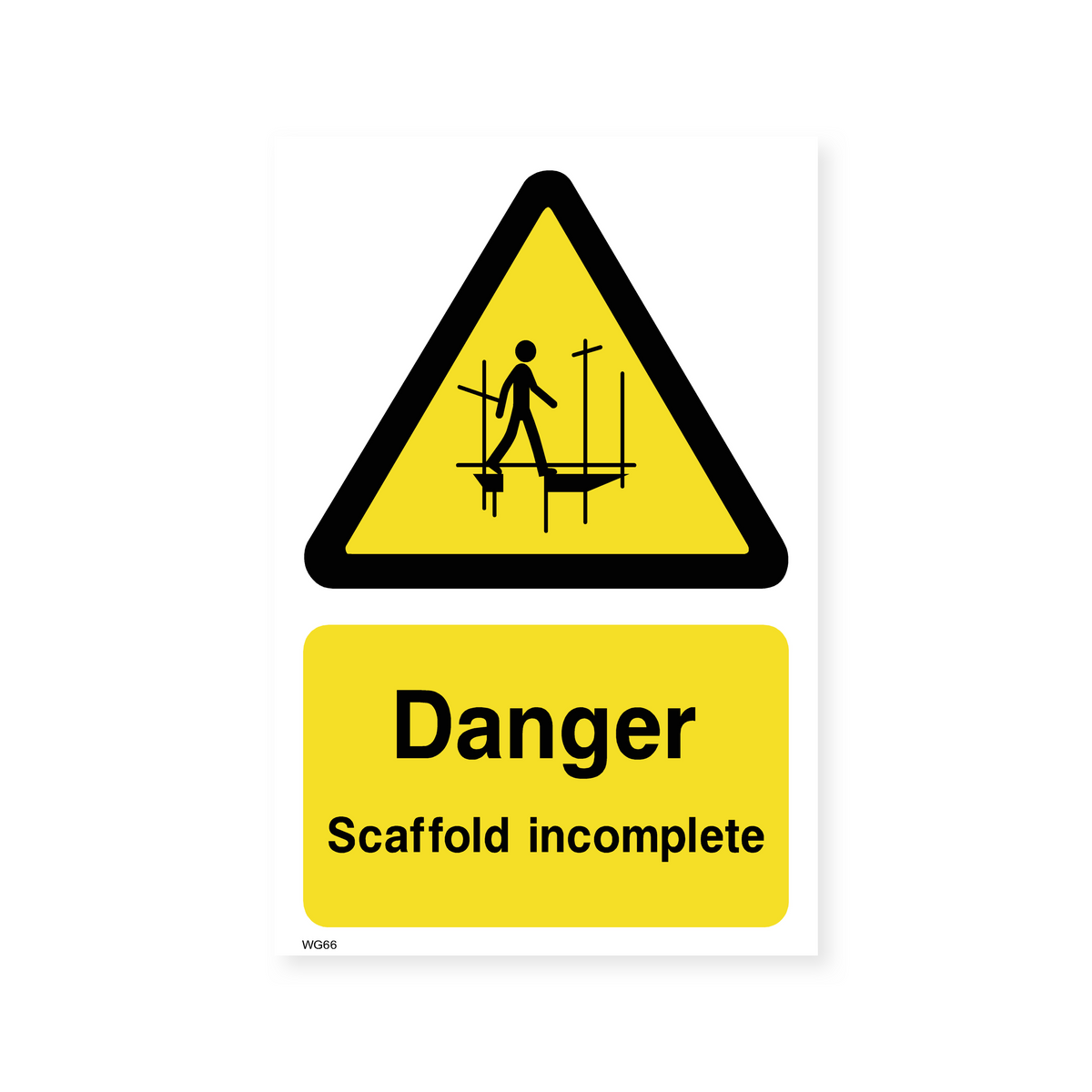 Scaffold Safety Sign - Danger Incomplete – Safety Signs & Stickers