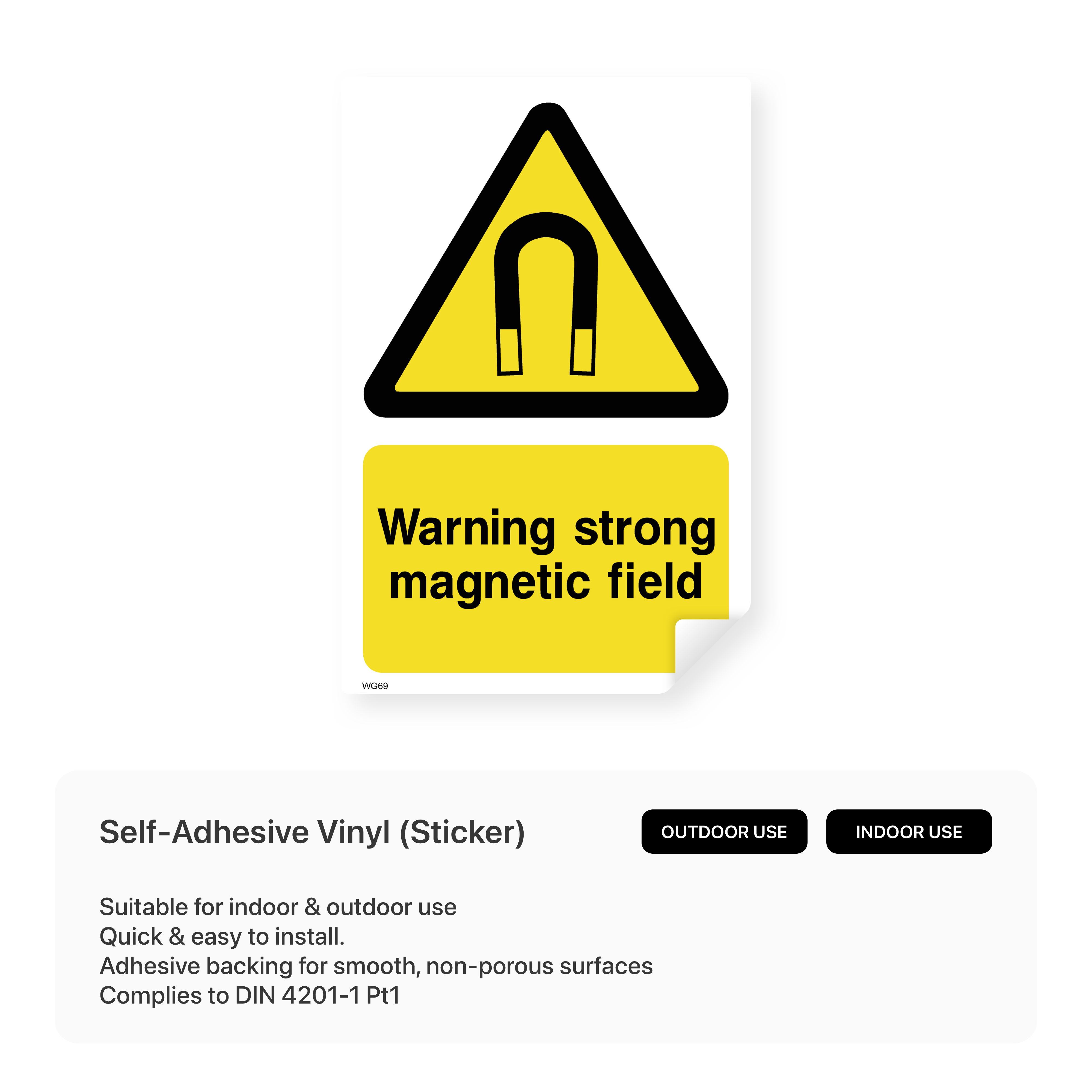 Strong Magnetic Field Warning Sign - Safety Notice – Safety Signs ...