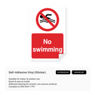 No swimming sign