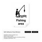 "Fishing area" safety sign