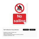 No sailing sign