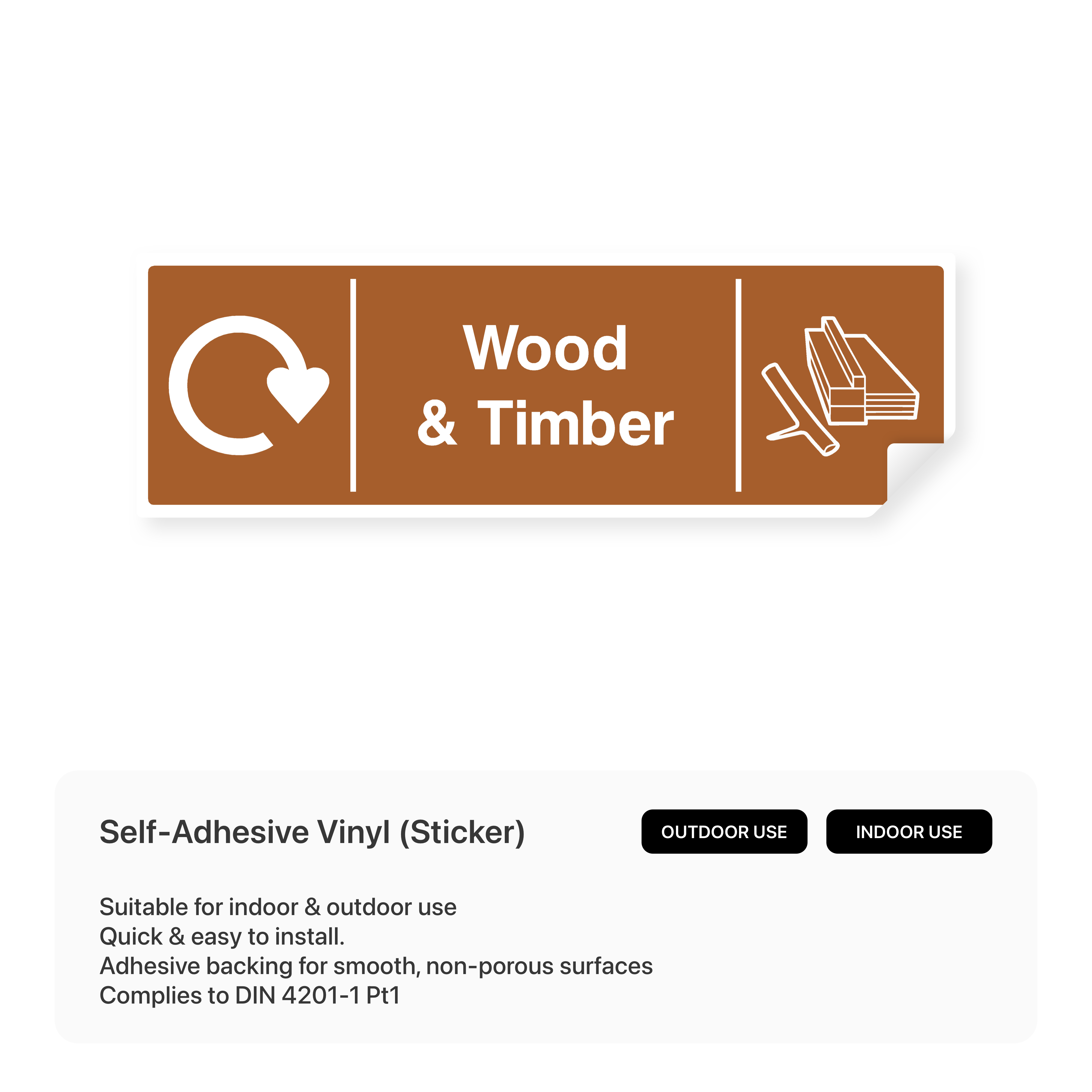 Wood and Timber Recycling Sign